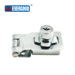 EVERGOOD Zinc Alloy Furniture Hardware Cabinet Lock Heavy Duty Staple Buckle For Door Lock Door Safety Hasp latch lock