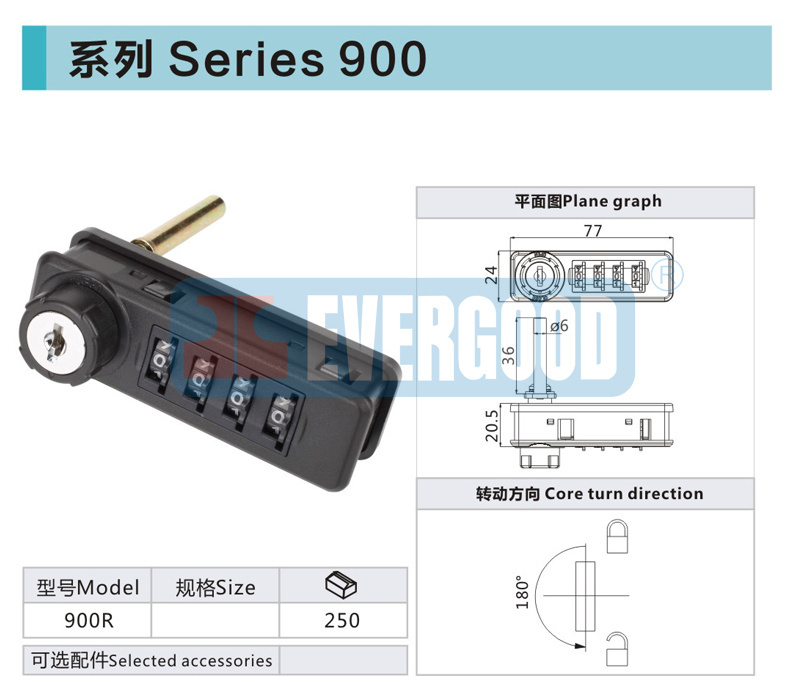 Combi Cam Wooden Cabinet Lock Password Combination Office Safe Locker Lock