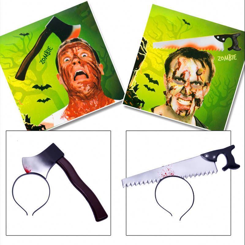 2024 Plastic Halloween Headband Decorations Outdoor Scary Props Custom Simulation Modern Party Decor Zombie For Adults Outside