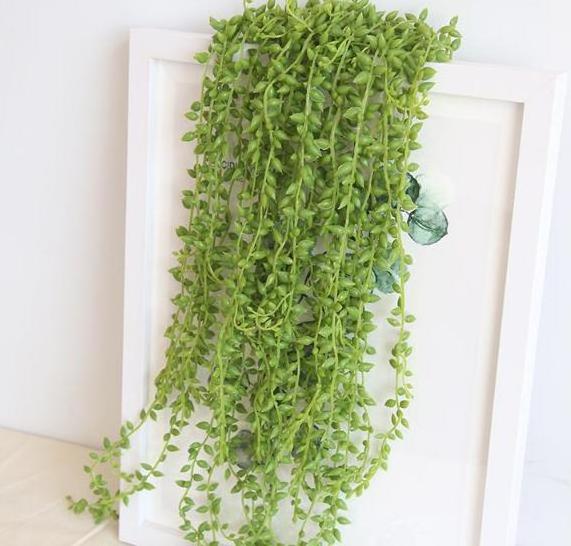 Hot Sale Green long succulent Vine Artificial succulent wall hanging Plant For Home Party Wedding Decoration