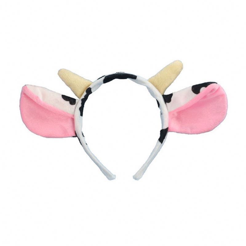 2020 New Arrival Baby Headbands Cute Kids Cow Cosplay Headband with horn and ear for girls and boys