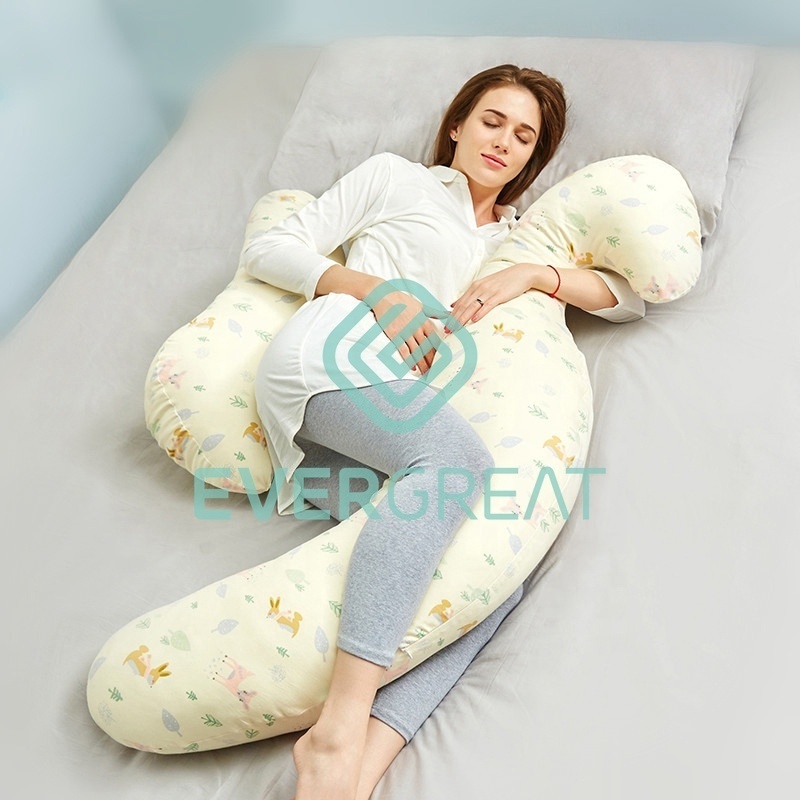 100% cotton Pregnant woman pillow  Easy to disassemble Pregnancy body pillow Machine washable U-shape maternity pillow