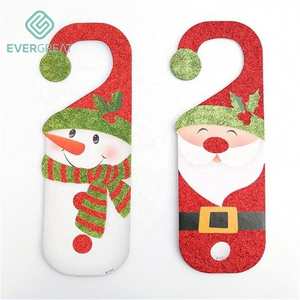 Christmas door decorations Santa snowman door handle decor Home office stores paper ornaments