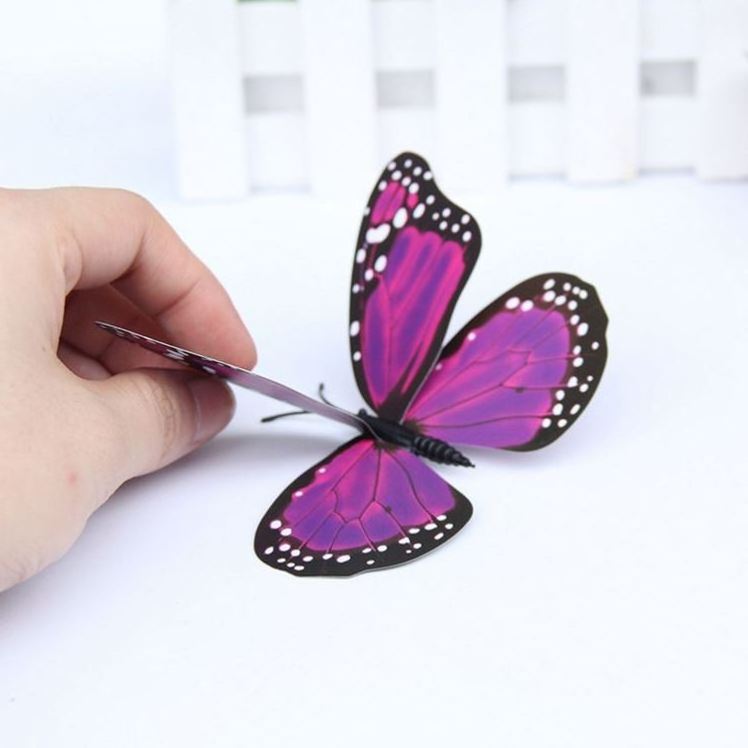 Halloween Butterfly Wall Decor Artificial Monarch Butterfly Magnetic Butterfly Decor 3D Monarch Wall Decal KD2661