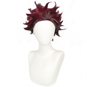 Tanjiro Kamado Demon Slayer Cosplay Wig 12inch red wig  best selling