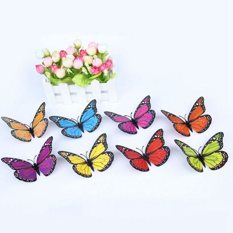 Halloween Butterfly Wall Decor Artificial Monarch Butterfly Magnetic Butterfly Decor 3D Monarch Wall Decal KD2661