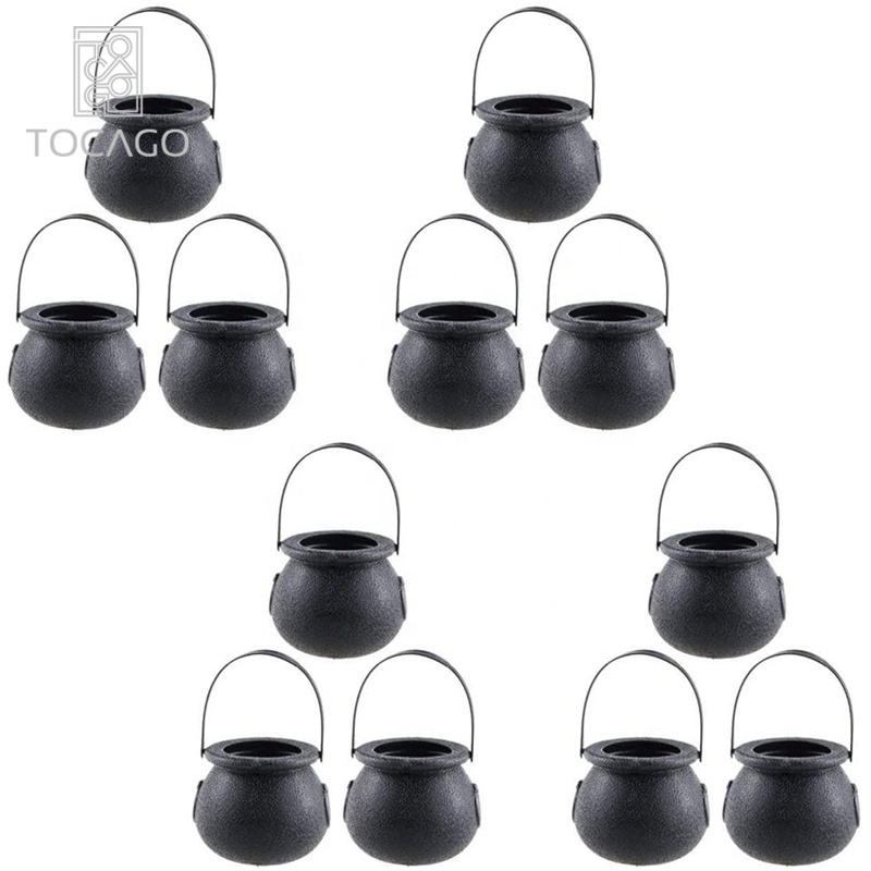 Halloween Mini Candy Kettles Plastic Halloween witch Mini Black Witch Cauldron