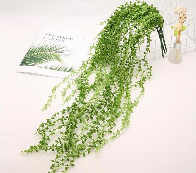 Hot Sale Green long succulent Vine Artificial succulent wall hanging Plant For Home Party Wedding Decoration