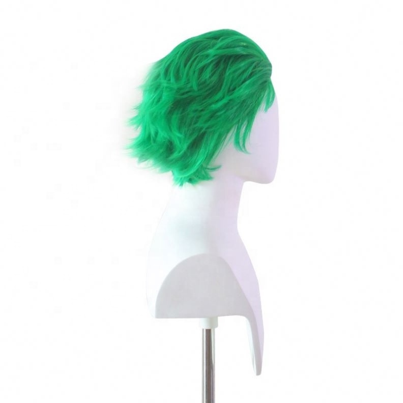 Short Green Fluffy Zoro Men Boy Wigs Anime Show Halloween Cosplay Costume Wig Roronoa Zoro party wig from ONE PIECE