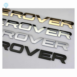 customized emblem 3M car badge for sale adhesive badge shiny chrome emblems embossed metal sticker