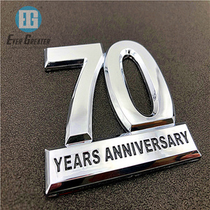 customized 3M tape chrome car badge Adhesive Car logo Emblem light up letters