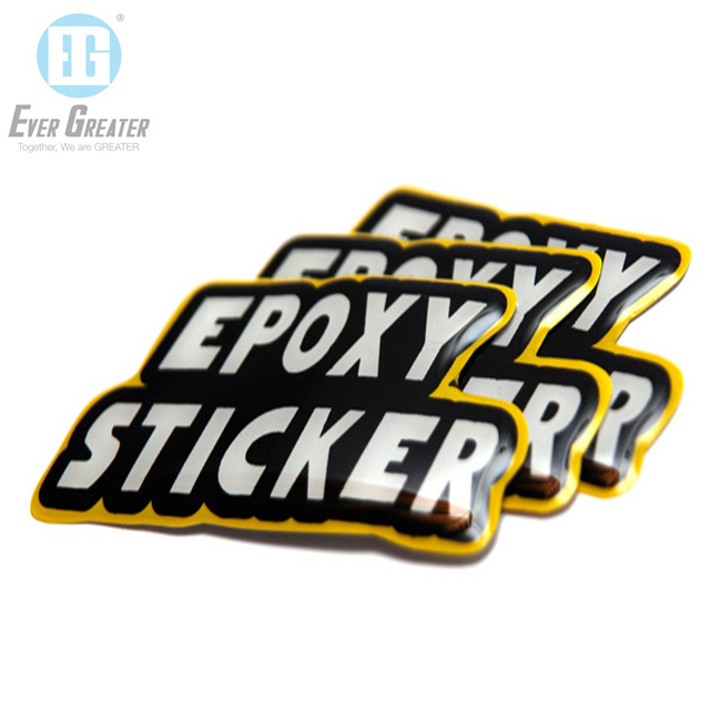 Customized Make 3D Resin Dome Epoxy Sticker with 3M Adhesive