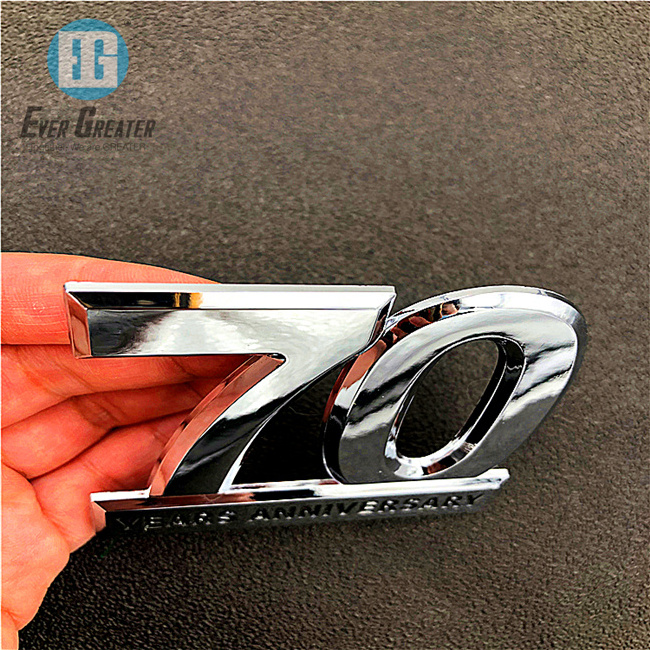 customized 3M tape chrome car badge Adhesive Car logo Emblem light up letters