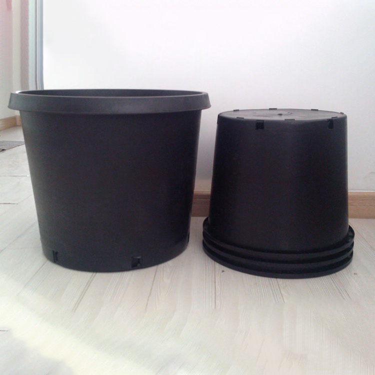 1 2  3  5  7  10  15  20  Gallon PP Black Plastic Nursery Flower Pot Garden Gallon Flower Plastic Pot