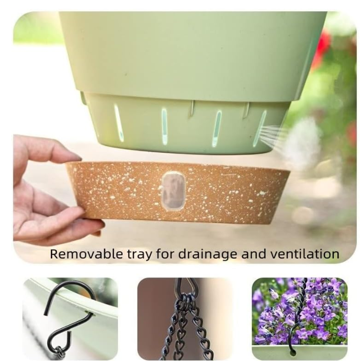 Hanging Planters Home Garden Colorful Round Plastic Hanger hanging plastic basket for flower pots