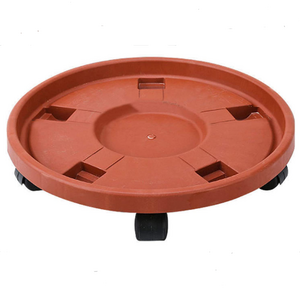 Flower Pot Trays  With Wheels, Plastic  Pot carry tray