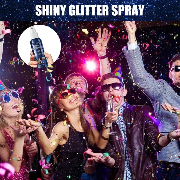 factory supply body shimmer for clothes hair shining spray glitter