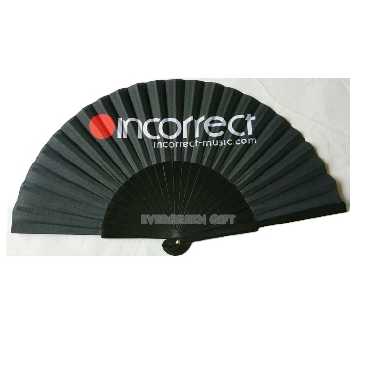 personalized custom printed wooden folding hand fan