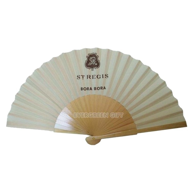 personalized custom printed wooden folding hand fan