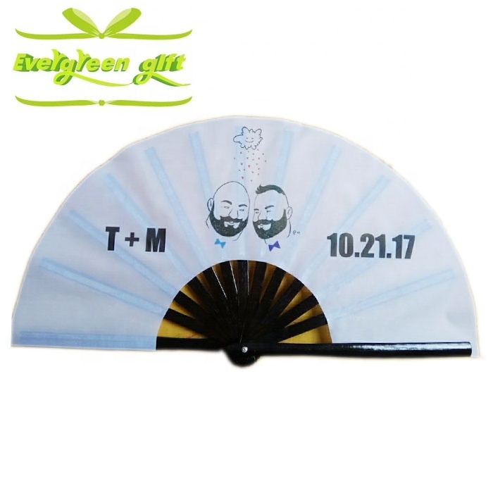 Large Folding Silk Hand Fan Hand Folding Fans Chinese Tai Chi Folding Fan for Men and Women Performance