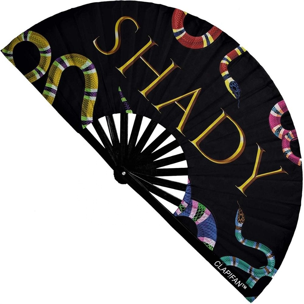 Large Folding Silk Hand Fan Hand Folding Fans Chinese Tai Chi Folding Fan for Men and Women Performance