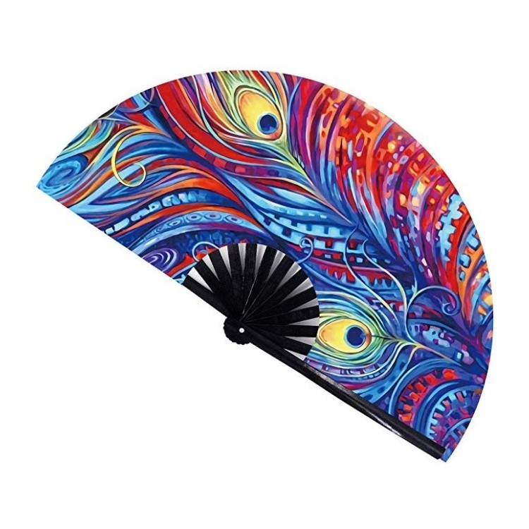 Festival  Gift Craft   Chinese Kung Fu Tai Chi Large decorative  Hand Folding Fan for Men/Women