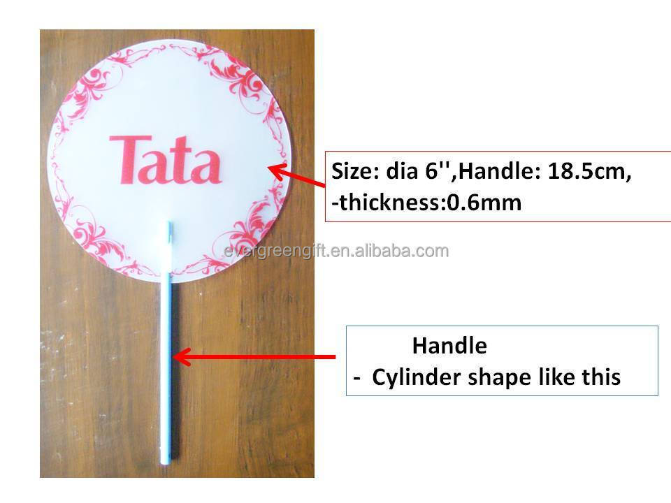 Cheap give away custom logo branded PP plastic hand Fan for advertisement promotional gift