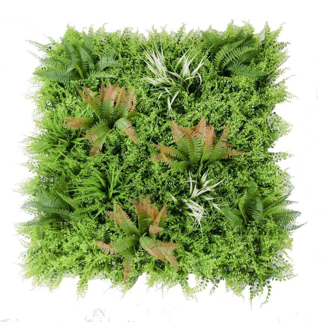 EG-J158 1m*1m Indoor Outdoor Decor Anti-UV Artificial Plant Panel Faux Grass Artificial Green Grass Wall