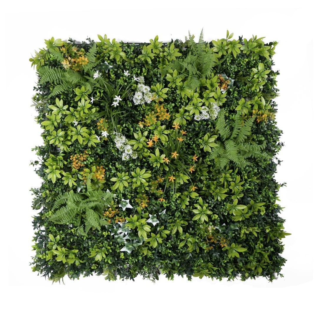 EG-J158 1m*1m Indoor Outdoor Decor Anti-UV Artificial Plant Panel Faux Grass Artificial Green Grass Wall