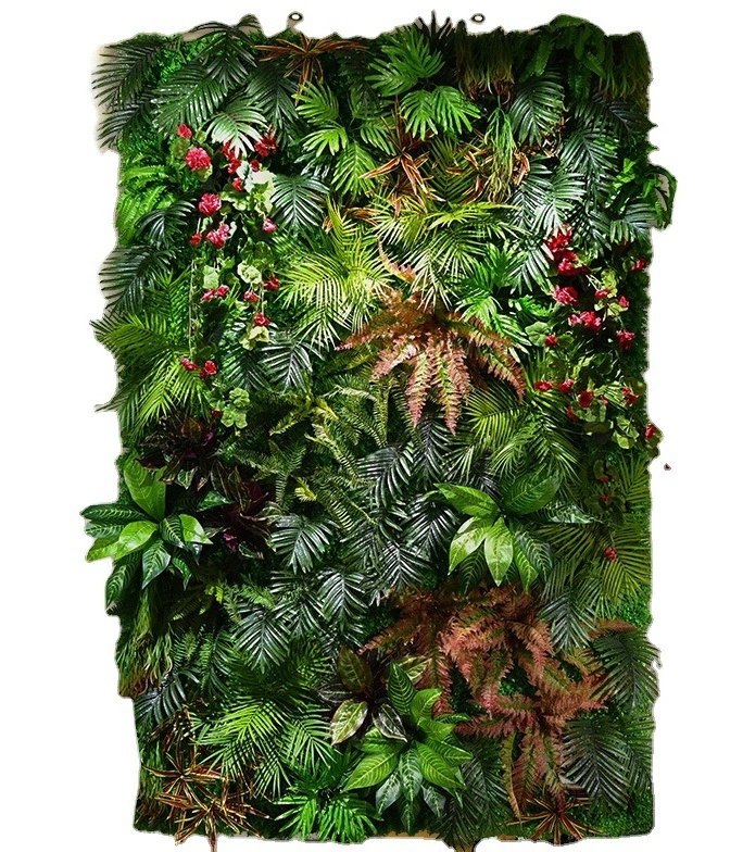 EG-V014 New Design Artificial Plant Wall Decor Indoor/Outdoor Anti-UV Green Jungle Panel Fake Grass