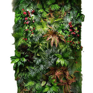 EG-V014 New Design Artificial Plant Wall Decor Indoor/Outdoor Anti-UV Green Jungle Panel Fake Grass