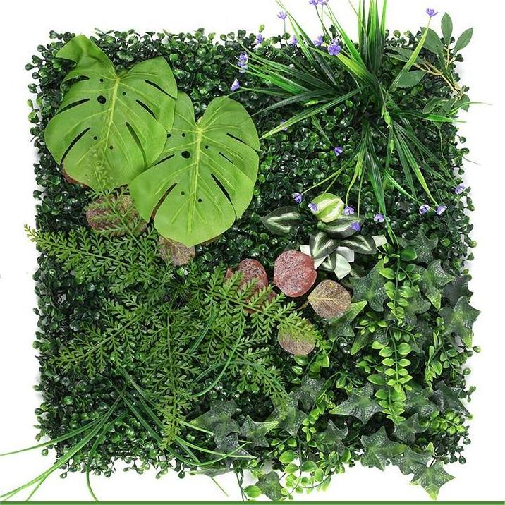 EG-G168 Artificial Boxwood Grass Backdrop Panels Leaves Privacy Greenery Wall Fence Panel