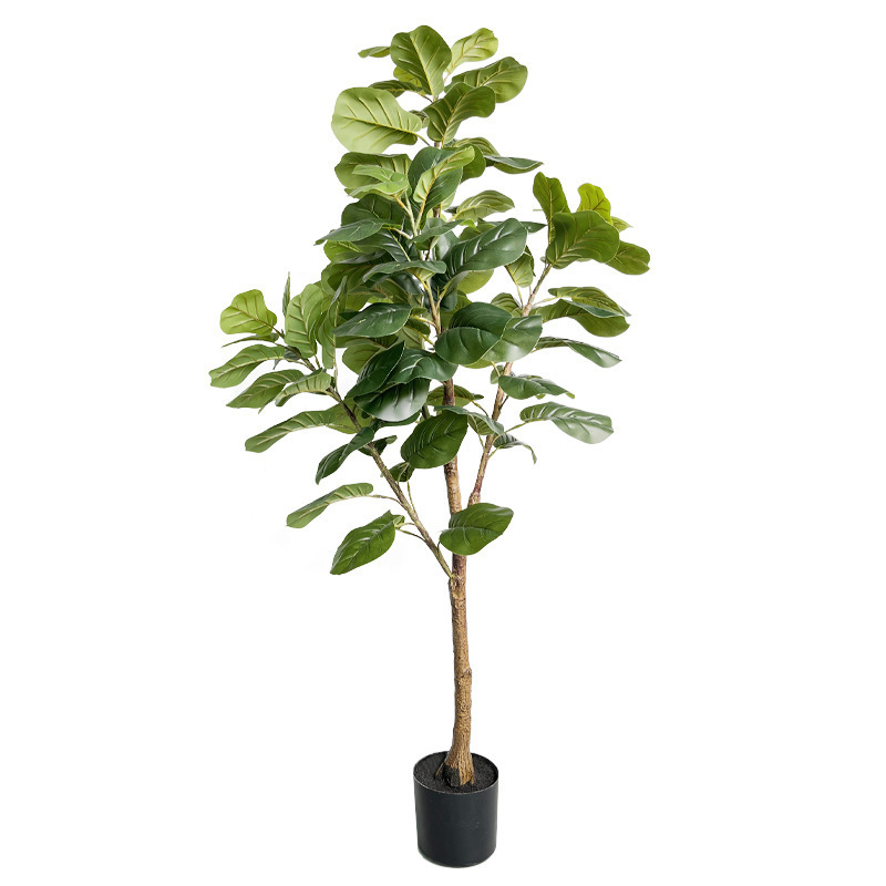 P012 Wholesale Evergreen Silk Leaves Trees Indoor Decoration Fake Banyan Bonsai Plant Plastic Artificial Ficus Tree