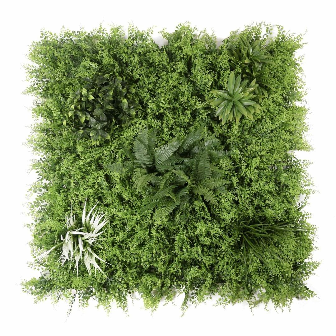 EG-J158 1m*1m Indoor Outdoor Decor Anti-UV Artificial Plant Panel Faux Grass Artificial Green Grass Wall