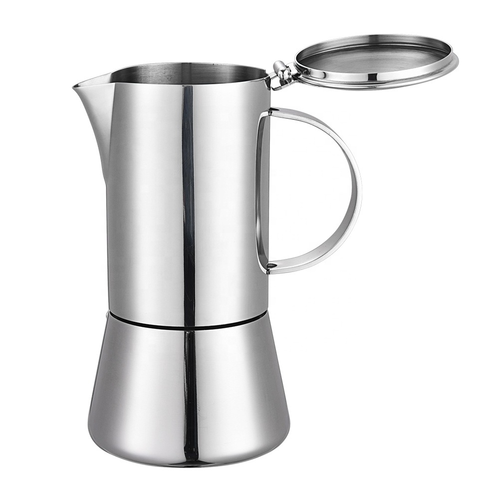 Stainless Steel Italian Coffee Maker for Camping or Home Moka Pot Italian Coffee Maker Classic Cafe Percolator Maker