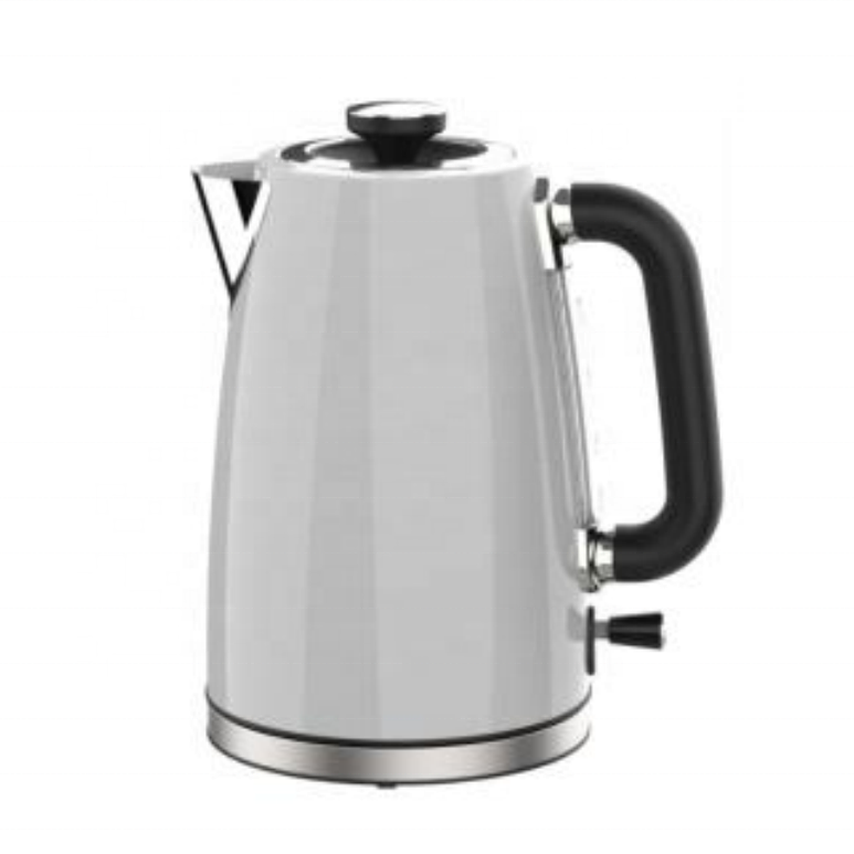 1.7L Home Appliances Portable Electric Kettle with LED Indicator Auto Shut-off Stainless Steel Tea Water Kettle Cream