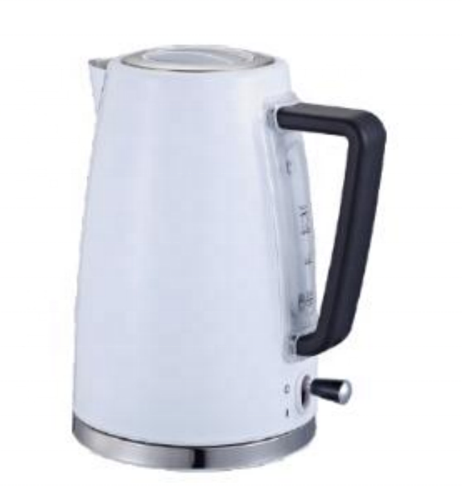 1.7L Home Appliances Portable Electric Kettle with LED Indicator Auto Shut-off Stainless Steel Tea Water Kettle Cream