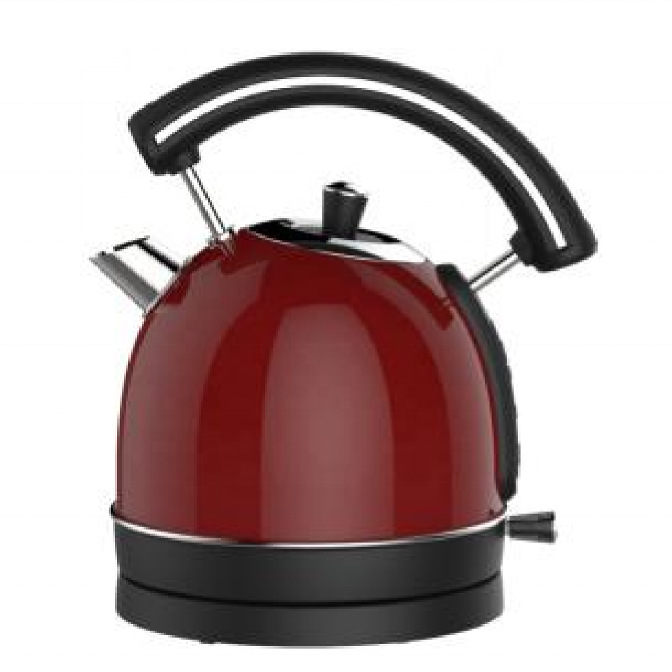 EVERGREEN 1.8L Kettle Red Stainless Steel Cordless Electric Kettles with Strix Controller,Led indicator Perfect for Tea/Coffee