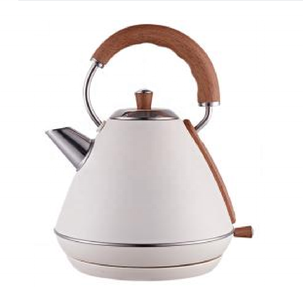 EVERGREEN 1.7L Kettle Cream Stainless Steel Cordless Electric Kettles with Strix Controller,Led indicator Perfect for Tea/Coffee