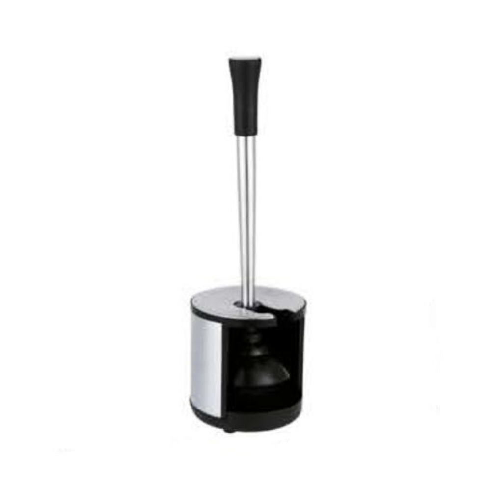 EVERGREEN Bathroom Accessories,Durable Stainless Steel Toilet Plunger & Holder with Open Back storage caddy