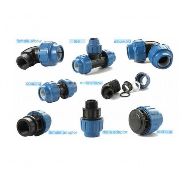 PP HDPE water pipe compression fitting