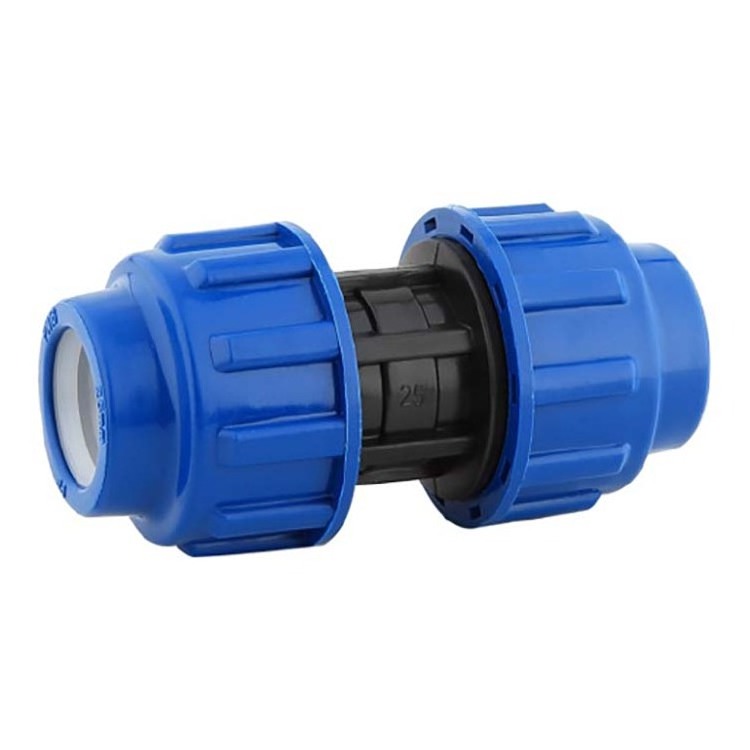 Irrigation system pp compression fitting HDPE pipe Equal Coupling