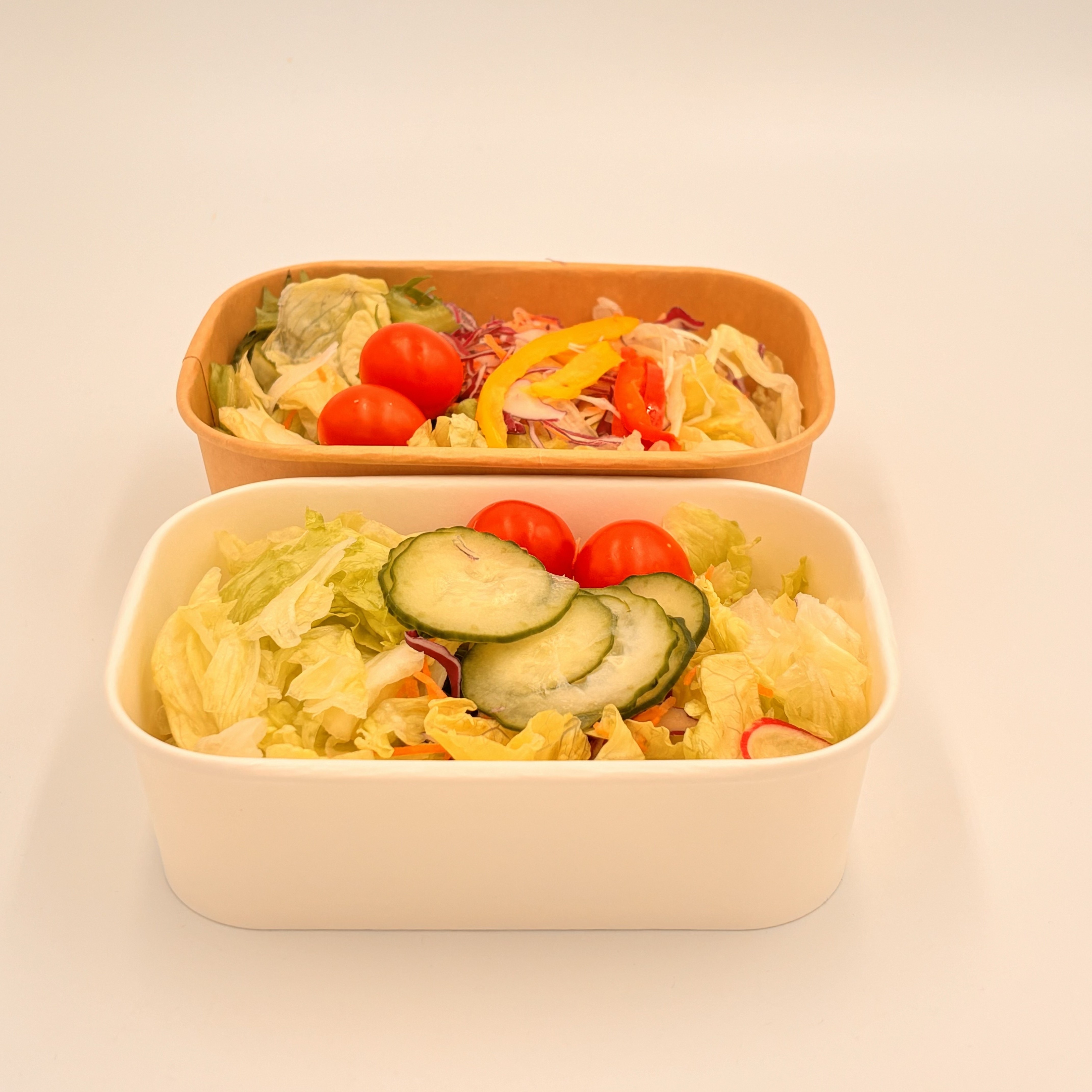 Disposable Food Packaging Lunch Container Take Away Kraft Paper Food Container Takeout Salad Noodles Lunch Paper Box