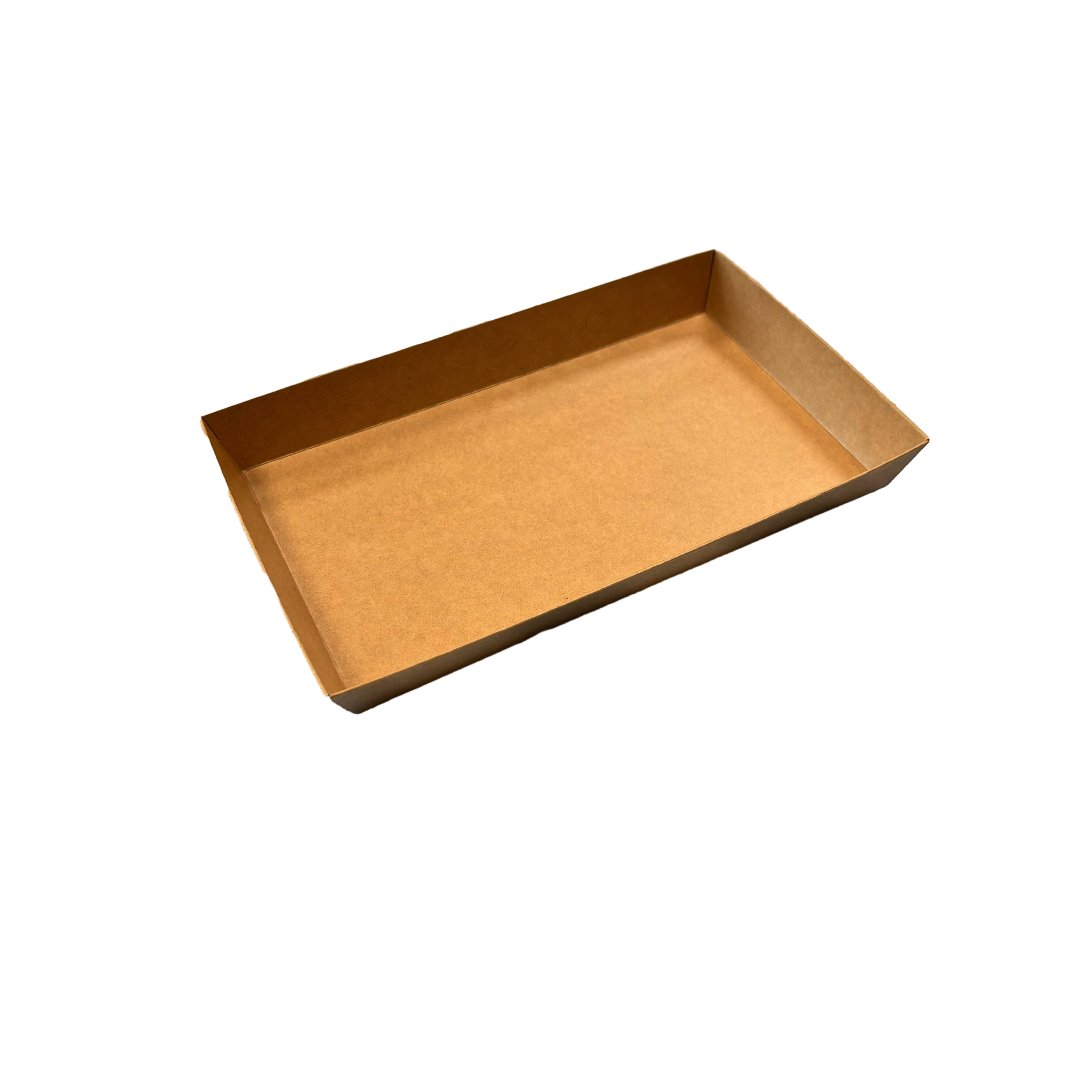 Eco-friendly Recyclable Sashimi Packaging Kraft Paper Customized Size Sushi Tray with Lid for Take-out