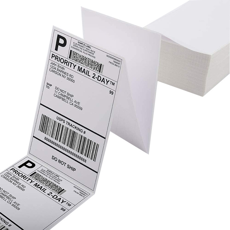 Waterproof Label Thermal 100 x 150 4x6 Thermal Waybill Adhesive Paper Delivery Sticker