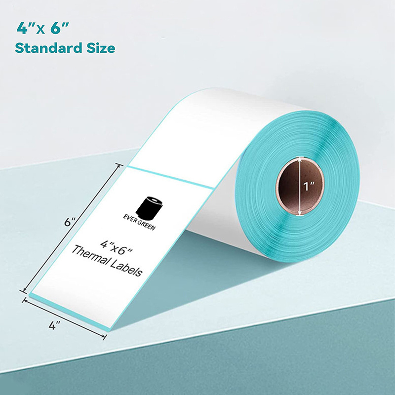 Waterproof Label Thermal 100 x 150 4x6 Thermal Waybill Adhesive Paper Delivery Sticker