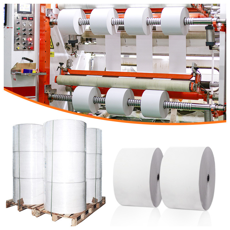 Factory Supply Jumbo Roll Direct Thermal Self-Adhesive Waterproof Label Stickers Printing Paper Adhesive for Packaging