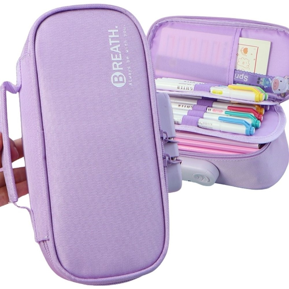 Safeguard Personal Belongings Stationery Elegant Large Schools & Offices Pencil Case with Password Lock