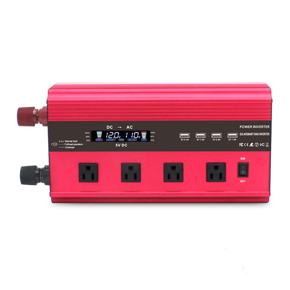 Fan Circuit Led Remote Car Power Inverter DC 12v AC 110v Inversor Onda Sinusoidal Pura 1500w 2000w Inverters And Converters