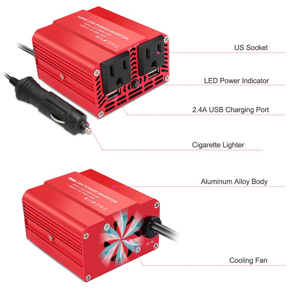 Factory Price Car Inverter 150W 300W Electric Modified Sine Wave Power Inverter With Charger